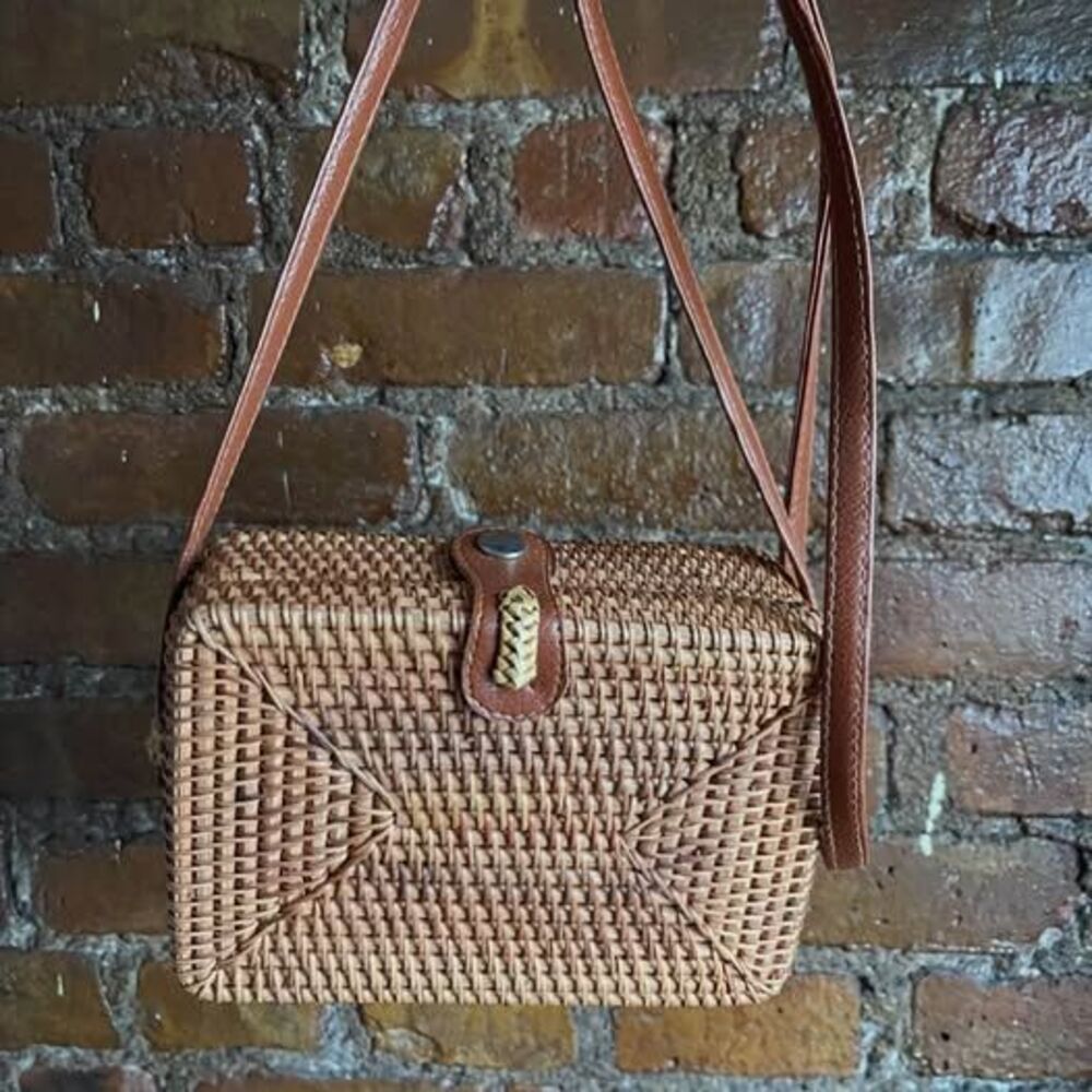 Mini Woven Rattan Square Bag